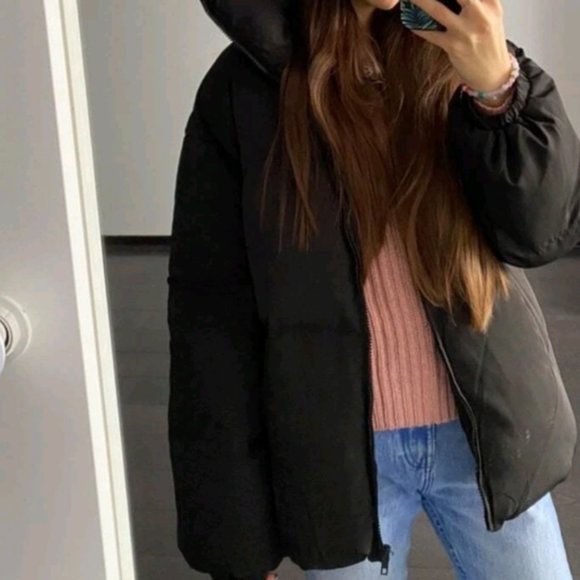 So Chic Oversized black Puffer Coat - Picture 7 of 8